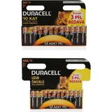 Duracell Alkalin 48'li Özel Pil Paketi(12 Aa +12 Aa+12 Aa +12 Aaa )