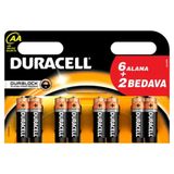 Duracell Alkalin AA 6+2 Ekonomik Paket Kalem Pil