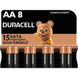 Duracell Alkalin Aa Kalem Pil 1,5V LR6/MN1500 8'li Paket 2 Adet