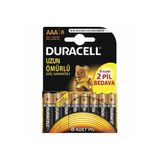 Duracell Alkalin AAA 6+2 İnce Kalem Pil