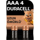 Duracell Alkalin Aaa Ince Kalem Pil, 1,5V (LR03 / MN2400), 4 Lü Paket 3 Adet