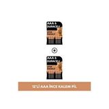 Duracell Alkalin Aaa İnce Kalem Pil 1,5V Lr03/Mn2400 12'Li Paket