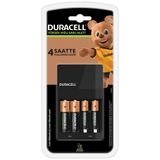 Duracell CEF 14 Pil Şarj Cihazı, 4 saat (1 adet) ve Şarj Edilebilir AA ve AAA Pil (2'şer adet)