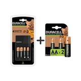 Duracell Cef 14 Şarj Aleti + 2'şer Adet Aa ve Aaa Pil ( 4 Saat Şarj Cihazı, 1 Adet) + AA 1300 mAh Piller, 2 Li Paket