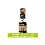 Duracell CEF 14 Şarj Aleti Ve Şarj Edilebilir AAA 750 mAh 2 Pil
