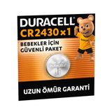 DURACELL CR 2430 Lityum Düğme Pil (1’li Paket) – 3V (CR2430)