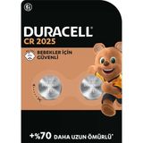 Duracell Cr2025 Düğme Pil 3V 2'Li Paket