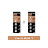 Duracell CR2032 3V 10'lu Lityum Düğme Pil