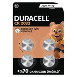 Duracell CR2032 4'lü 3 V Paket Lityum Düğme Pil