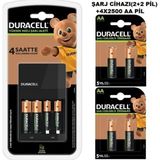 Duracell Hızlı Şarj Cihazı 2X1300AA + 2X750AAA + 4X2500 mAh Şarjlı Pil 1 Adet 1,2 V