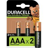 Duracell İnce Pil 750 Mah Şarjlı 2Li Bls