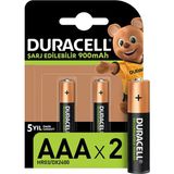 Duracell İnce Pil 900 Mah.şarjlı (2Li Bls)