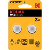 Duracell Kodak CR2032 Lityum Para Pil 2li 3V Saat Pili Yüksek Performanslı Kullanım - 2 Adet