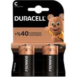 Duracell LR14/MN1400 C Orta Boy Pil 1,5 V 2'li Paket Tek Kullanımlık Yüksek Performanslı
