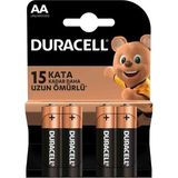 Duracell Lr6 MN1500 1.5V Alkalin 4'lü Aa Kalem Pil - Gri