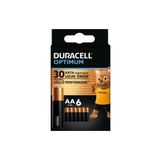 Duracell LR6 MX1500 Optimum AA Alkalin 6’lı Kalem Pil
