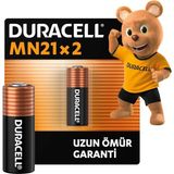 Duracell MN21 Özel Alkalin Pil (2’li Paket) 12V (A23 / 23A / V23GA / LRV08 / 8LR932) – Uzun Kullanım - Çok Renkli - 1 Adet