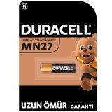 Duracell MN27 Alkalin Özel Pil (Tekli) 12V (A27 L828), Uzun Kullanım Ömrü Garantili, Uzaktan Kumandalarda, Kablosuz Kapı Zillerinde, Güvenlik Sistemlerinde Kullanım İçin