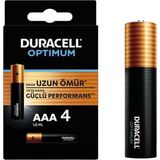 Duracell Optimum 1.5 Volt Alkalin Aaa 4’lü Ince Kalem Pil MX2400 - 1 Adet