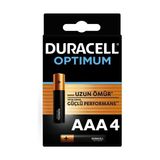 Duracell Optimum 1.5 Volt Alkalin Aaa 4’lü Ince Kalem Pil MX2400 - Siyah - 4'lü