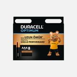 Duracell Optimum 8’Li Aaa Alkalin İnce Kalem Pil (6'Li Paket)