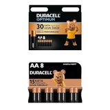 Duracell Optimum AA Alkalin Kalem Piller, 1,5 V LR6/MN1500, 8’li Paket + Duracell Alkalin AA Kalem Piller, 1,5 V LR6/MN1500, 8'li Paket