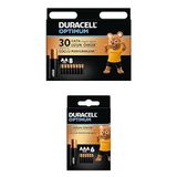Duracell Optimum AA Alkalin Kalem Piller, 1,5 V LR6/MN1500, 8’li Paket + Duracell Optimum AAA Alkalin İnce Kalem Piller, 1,5 V LR03/MN2400, 6’lı Paket