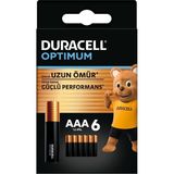 Duracell Optimum Aaa Alkalin Ince Kalem Pil, 1.5V 6'lı, Uzun Ömürlü