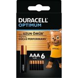 Duracell Optımum Aaa Alkalin Ince Kalem Pil (6’lı Paket) – 1,5V - Çok Renkli - 1 Adet