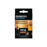 Duracell Optimum Aaa Alkalin İnce Kalem Pil 6'Lı Paket 1,5V Lr6 Mx1500