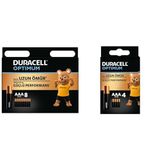 Duracell Optimum AAA Alkalin İnce Kalem Piller, 1,5 V LR03/MN2400, 8’li Paket + Duracell Optimum AAA Alkalin İnce Kalem Piller, 1,5 V LR03/MN2400, 4’lü Paket (Toplam 12 Adet)