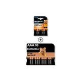 Duracell Optimum AAA Alkalin Kalem Pil 4’lü Paket + AAA Alkalin Kalem Pil 10'lu Paket
