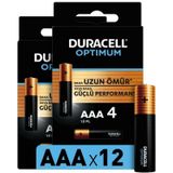 Duracell Optimum Aaa Alkalin Pil, 1,5 V Lr03 Mn2400, 12 Li Paket
