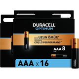 Duracell Optimum Aaa Alkalin Pil, 1,5 V LR03 MN2400, 16’li Paket - 16'lı