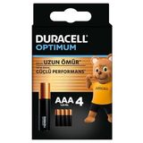 Duracell Optimum AAA İnce Kalem Alkalin Pil, 4’lü Paket, 1.5V, Saklama Paketi - LR03 MX2400