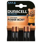 Duracell Optimum AAA İnce Kalem Alkalin Pil (4’lü Paket), 1,5V - LR03 MX2400