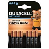 Duracell Optimum AAA İnce Kalem Pil (6’lı Paket) - Alkalin Pil 1,5V - LR03 MX2400