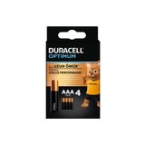 Duracell Optimum Alkalin AAA İnce Kalem Pil 4 Adet