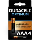 Duracell Optimum İnce Kalem 4'lü Aaa Alkalin Pil