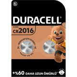 Duracell Özel 2016 Lityum Düğme Pil 3V (CR2016) 2 li Paket 2 ADET