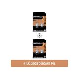 Duracell Özel 2025 Lityum Düğme Pil 3V CR2025 2'li Paket x2