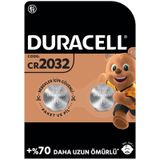 Duracell Özel 2032 DL2032/CR2032 3V Lityum Düğme Pil 2'li