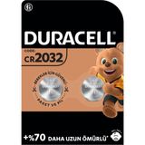 Duracell Özel 2032 Lityum Düğme Pil 3V (CR2032) 2'li Paket Uzun Ömürlü Yüksek Performanslı