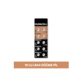 Duracell Özel Alkalin A76 LR44 1.5V Düğme Pil 10'lu