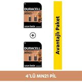 Duracell Özel Alkalin MN21 Pil 12V (A23 / 23A / V23GA / LRV08 / 8LR932), 2'li Paket x 2