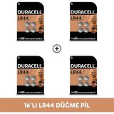 Duracell Özel LR44 Alkalin Düğme Pil 1,5V (76A / A76 / V13GA), 4'lü Paket x 4