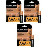 Duracell Pil Basic Aaa Alkalin Ince Kalem 4'lü 3 Paket