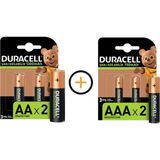 Duracell Şarj Edilebilir AA 1300mAh ve AAA 750mAh Piller 2'li 1,5V Ni-Mh Pil Tipi Yüksek Performans