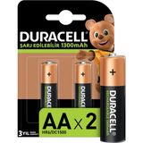 Duracell Şarj Edilebilir Basic Aa Piller, 2 Adet 1300 Mah Pil 5000394107892 - 2'li