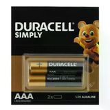 Duracell Simply 1.5V Alkaline AAA İnce Kalem Pil 2'li Paket